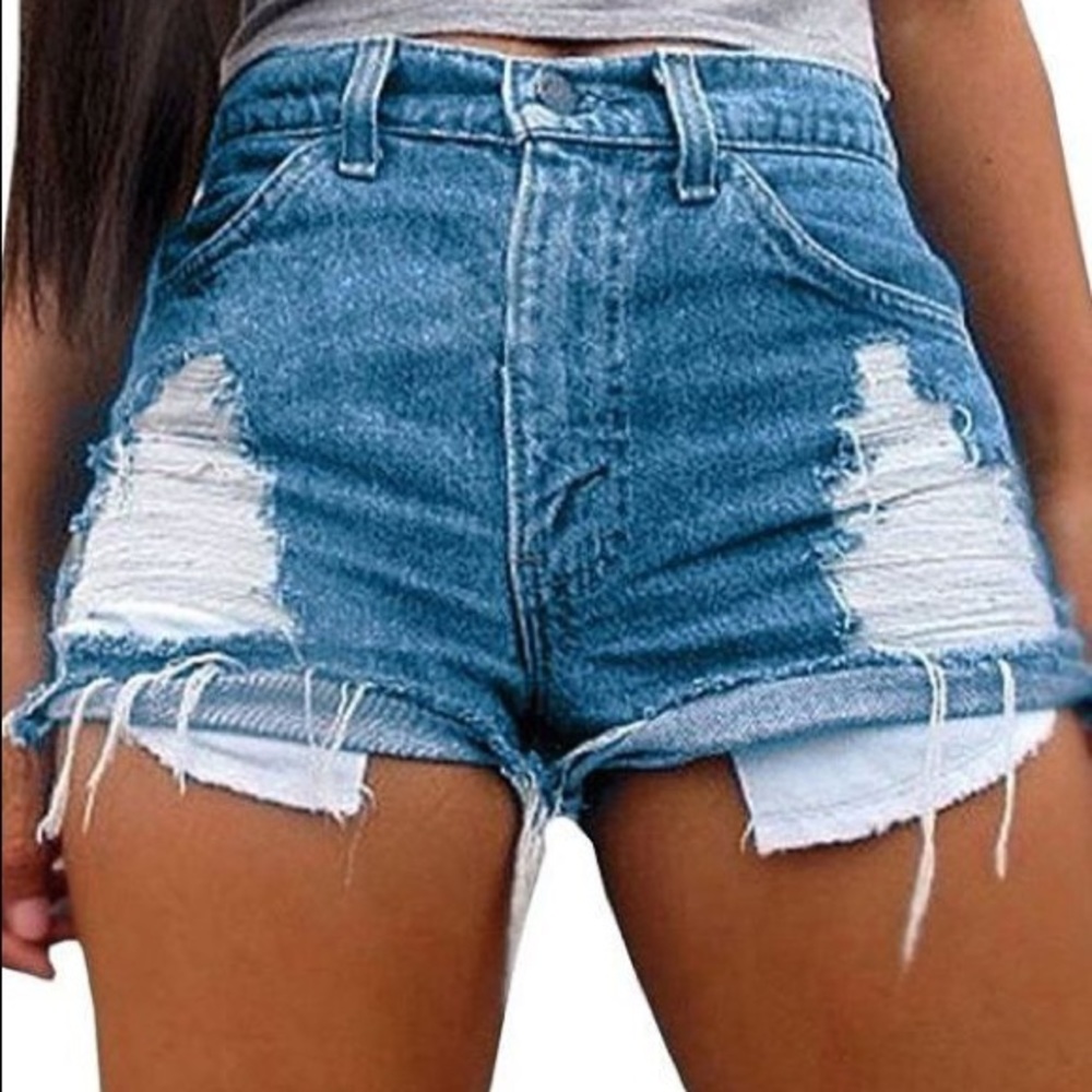Brandy Melville - Distressed Denim Shorts